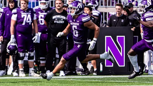 September 13, 2025, Evanston, IL: A game between Northwestern Football and Oregon at Northwestern Medicine Field at Martin Stadium in Evanston, IL on Saturday, September 13, 2025. (Photo by Mary Grace Grabill/Northwestern Athletics)