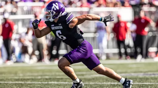October 5, 2024, Evanston, IL: A game between Northwestern Football and Indiana at Northwestern Medicine Field at Martin Stadium in Evanston, IL on Saturday, October 5, 2024. (Photo by Griffin Quinn/Northwestern Athletics)
