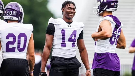 July 30, 2025, Evanston, IL: Northwestern Football practices at Northwestern Medicine Field at Martin Stadium in Evanston, IL on Wednesday, July 30, 2025. (Photo by Griffin Quinn/Northwestern Athletics)