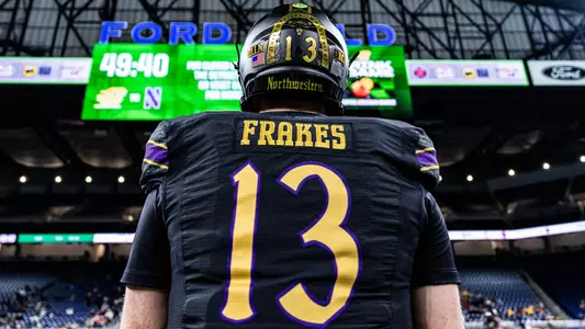 December 26, 2025, Detroit, MI: A game between Northwestern Football and Central Michigan during the Game Above Sports Bowl at Ford Field in Detroit, MI on Friday, December 26, 2025. (Photo by Ryan Kuttler/Northwestern Athletics)
