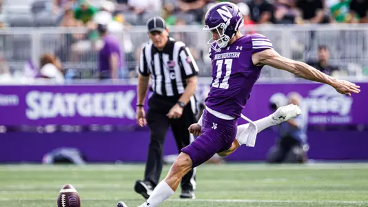 September 13, 2025, Evanston, IL: A game between Northwestern Football and Oregon at Northwestern Medicine Field at Martin Stadium in Evanston, IL on Saturday, September 13, 2025. (Photo by Griffin Quinn/Northwestern Athletics)