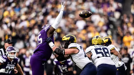 November 15, 2025, Chicago, IL: A game between Northwestern Football and Michigan at Wrigley Field in Chicago, IL on Saturday, November 15, 2025. (Photo by Mary Grace Grabill/Northwestern Athletics)