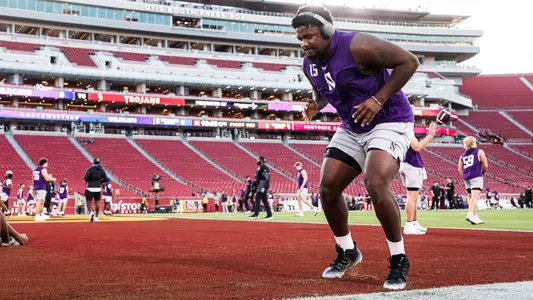 November 7, 2025, Los Angeles, CA: A game between Northwestern Football and the University of Southern California at The Los Angeles Memorial Coliseum in Los Angeles, CA on Friday, November 7, 2025. (Photo by Griffin Quinn/Northwestern Athletics)