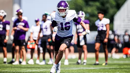 August 6, 2025, Evanston, IL: Northwestern Football practices at Northwestern Medicine Field at Martin Stadium in Evanston, IL on Wednesday, August 6, 2025. (Photo by Griffin Quinn/Northwestern Athletics)