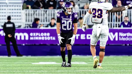 September 5, 2025, Evanston, IL: A game between Northwestern Football and Western Illinois at Northwestern Medicine Field at Martin Stadium in Evanston, IL on Friday, September 5, 2025. (Photo by Mary Grace Grabill/Northwestern Athletics)