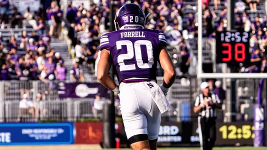 October 4, 2025, Evanston, IL: A game between Northwestern Football and ULM at Northwestern Medicine Field at Martin Stadium in Evanston, IL on Saturday, October 4, 2025. (Photo by Kailey Zagst/Northwestern Athletics)