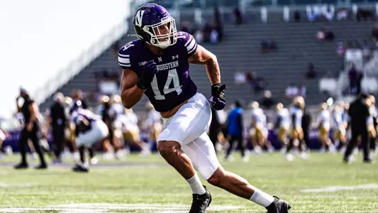 September 27, 2025, Evanston, IL: A game between Northwestern Football and UCLA at Northwestern Medicine Field at Martin Stadium in Evanston, IL on Saturday, September 27, 2025. (Photo by Ryan Kuttler/Northwestern Athletics)
