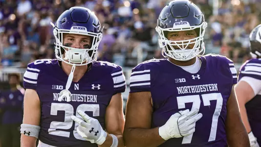 October 4, 2025, Evanston, IL: A game between Northwestern Football and Louisiana Monroe at Northwestern Medicine Field at Martin Stadium in Evanston, IL on Saturday, October 4, 2025. (Photo by Ryan Kuttler/Northwestern Athletics)
