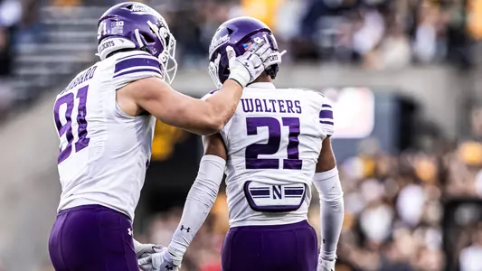 October 26, 2024, Iowa City, IA: A game between Northwestern Football and Iowa at Kinnick Stadium in Iowa City, IA on Saturday, October 26, 2024. (Photo by Griffin Quinn/Northwestern Athletics)