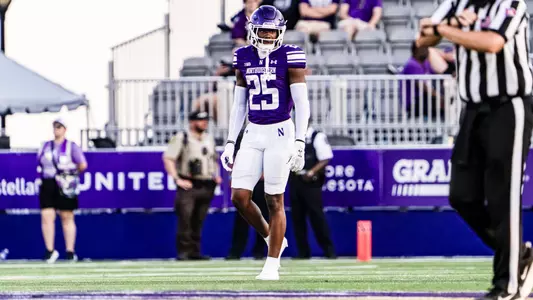 October 4, 2025, Evanston, IL: A game between Northwestern Football and ULM at Northwestern Medicine Field at Martin Stadium in Evanston, IL on Saturday, October 4, 2025. (Photo by Kailey Zagst/Northwestern Athletics)