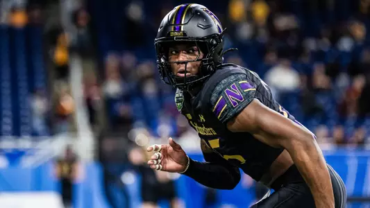 December 26, 2025, Detroit, MI: A game between Northwestern Football and Central Michigan during the Game Above Sports Bowl at Ford Field in Detroit, MI on Friday, December 26, 2025. (Photo by Ryan Kuttler/Northwestern Athletics)