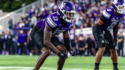 September 5, 2025, Evanston, IL: A game between Northwestern Football and Western Illinois at Northwestern Medicine Field at Martin Stadium in Evanston, IL on Friday, September 5, 2025. (Photo by Mary Grace Grabill/Northwestern Athletics)