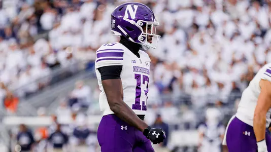October 11, 2025, University Park, PA: A game between Northwestern Football and Penn State at Beaver Stadium in University Park, PA on Saturday, October 11, 2025. (Photo by Griffin Quinn/Northwestern Athletics)