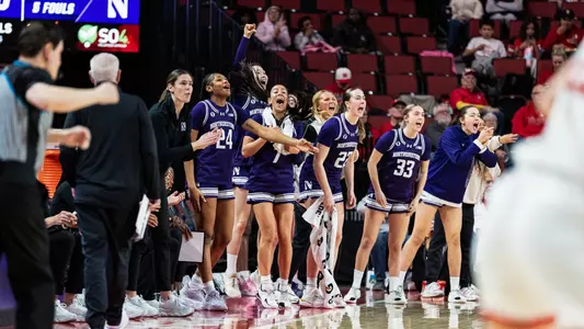 Women's Basketball Team Bench Celebration