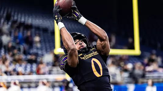 December 26, 2025, Detroit, MI: A game between Northwestern Football and Central Michigan during the Game Above Sports Bowl at Ford Field in Detroit, MI on Friday, December 26, 2025. (Photo by Kailey Zagst/Northwestern Athletics)