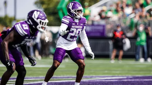 September 13, 2025, Evanston, IL: A game between Northwestern Football and Oregon at Northwestern Medicine Field at Martin Stadium in Evanston, IL on Saturday, September 13, 2025. (Photo by Griffin Quinn/Northwestern Athletics)