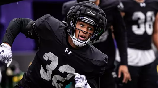 November 6, 2024, Evanston, IL: Northwestern Football practices at Northwestern Medicine Field at Martin Stadium in Evanston, IL on Wednesday, November 6, 2024. (Photo by Griffin Quinn/Northwestern Athletics)