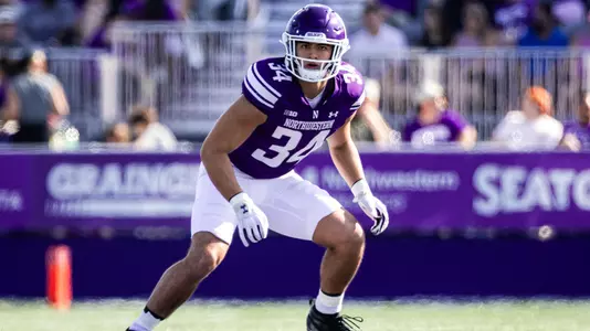 October 4, 2025, Evanston, IL: A game between Northwestern Football and ULM at Northwestern Medicine Field at Martin Stadium in Evanston, IL on Saturday, October 4, 2025. (Photo by Griffin Quinn/Northwestern Athletics)