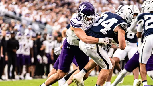 October 11, 2025, University Park, PA: A game between Northwestern Football and Penn State at Beaver Stadium in University Park, PA on Saturday, October 11, 2025. (Photo by Jordan Herald/Northwestern Athletics)