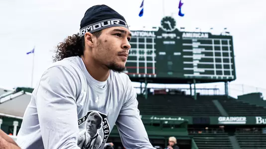 November 15, 2025, Chicago, IL: A game between Northwestern Football and Michigan at Wrigley Field in Chicago, IL on Saturday, November 15, 2025. (Photo by Ryan Kuttler/Northwestern Athletics)