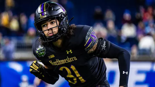 December 26, 2025, Detroit, MI: A game between Northwestern Football and Central Michigan during the Game Above Sports Bowl at Ford Field in Detroit, MI on Friday, December 26, 2025. (Photo by Ryan Kuttler/Northwestern Athletics)