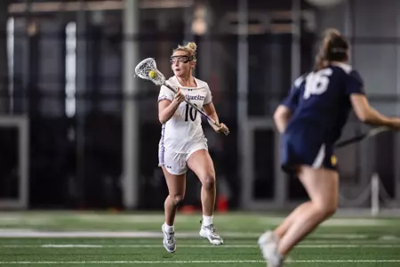 February 9, 2025, Evanston, IL: A game between Northwestern Lacrosse and Canisius at Ryan Fieldhouse in Evanston, IL on Sunday, February 9, 2025. (Photo by Ryan Kuttler/Northwestern Athletics)