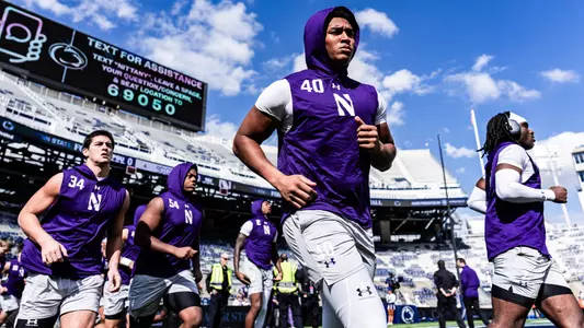 October 11, 2025, State College, PA: A game between Northwestern Football and Penn State at Beaver Stadium in State College, PA on Saturday, October 11, 2025. (Photo by Ryan Kuttler/Northwestern Athletics)