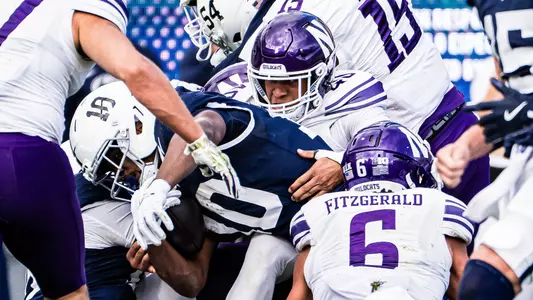 October 11, 2025, University Park, PA: A game between Northwestern Football and Penn State at Beaver Stadium in University Park, PA on Saturday, October 11, 2025. (Photo by Jordan Herald/Northwestern Athletics)