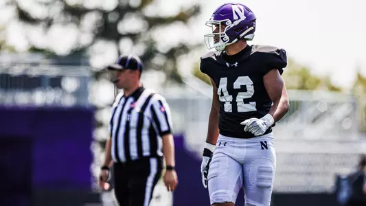 August 5, 2025, Evanston, IL: Northwestern Football practices at Northwestern Medicine Field at Martin Stadium in Evanston, IL on Tuesday, August 5, 2025. (Photo by Griffin Quinn/Northwestern Athletics)