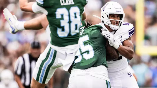 August 30, 2025, New Orleans, LA: A game between Northwestern Football and Tulane at Yulman Field in New Orleans, LA on Saturday, August 30, 2025. (Photo by Ryan Kuttler/Northwestern Athletics)