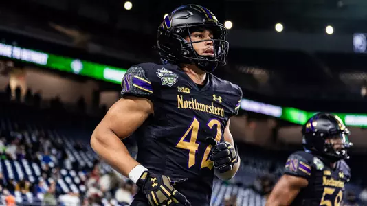 December 26, 2025, Detroit, MI: A game between Northwestern Football and Central Michigan during the Game Above Sports Bowl at Ford Field in Detroit, MI on Friday, December 26, 2025. (Photo by Kailey Zagst/Northwestern Athletics)