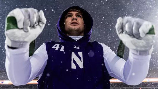 November 29, 2025, Champaign, IL: A game between Northwestern Football and Illinois at Gies Memorial Stadium in Champaign, IL on Saturday, November 29, 2025. (Photo by Ryan Kuttler/Northwestern Athletics)