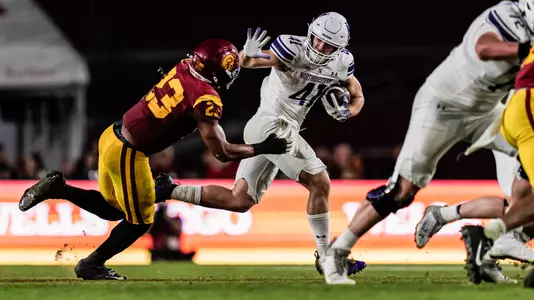 November 7, 2025, Los Angeles, CA: A game between Northwestern Football and the University of Southern California at The Los Angeles Memorial Coliseum in Los Angeles, CA on Friday, November 7, 2025. (Photo by Ryan Kuttler/Northwestern Athletics)