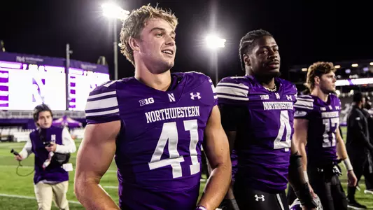 September 5, 2025, Evanston, IL: A game between Northwestern Football and Western Illinois at Northwestern Medicine Field at Martin Stadium in Evanston, IL on Friday, September 5, 2025. (Photo by Mary Grace Grabill/Northwestern Athletics)