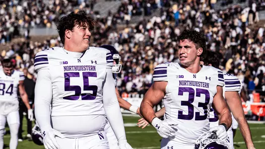 November 2, 2024, West Lafayette, IN: A game between Northwestern Football and Purdue at Ross-Ade Stadium in West Lafayette, IN on Saturday, November 2, 2024. (Photo by Ryan Kuttler/Northwestern Athletics)