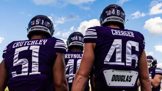September 5, 2025, Evanston, IL: A game between Northwestern Football and Western Illinois at Northwestern Medicine Field at Martin Stadium in Evanston, IL on Friday, September 5, 2025. (Photo by Mary Grace Grabill/Northwestern Athletics)
