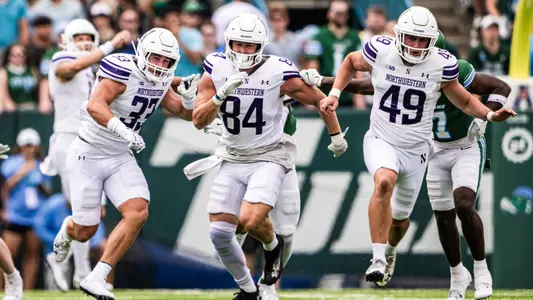 August 30, 2025, New Orleans, LA: A game between Northwestern Football and Tulane at Yulman Field in New Orleans, LA on Saturday, August 30, 2025. (Photo by Ryan Kuttler/Northwestern Athletics)