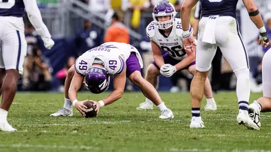 October 11, 2025, University Park, PA: A game between Northwestern Football and Penn State at Beaver Stadium in University Park, PA on Saturday, October 11, 2025. (Photo by Griffin Quinn/Northwestern Athletics)