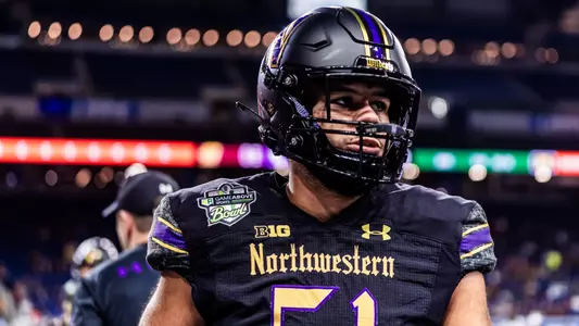 December 26, 2025, Detroit, MI: A game between Northwestern Football and Central Michigan during the Game Above Sports Bowl at Ford Field in Detroit, MI on Friday, December 26, 2025. (Photo by Michelle Nartey/Northwestern Athletics)