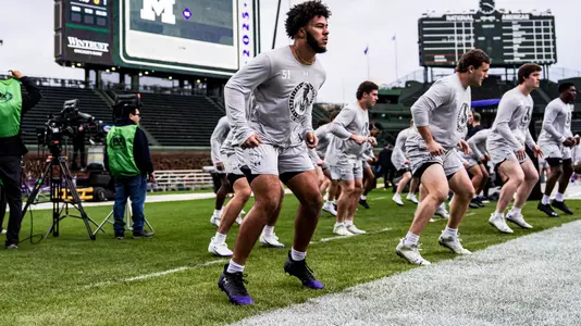 November 15, 2025, Chicago, IL: A game between Northwestern Football and Michigan at Wrigley Field in Chicago, IL on Saturday, November 15, 2025. (Photo by Kailey Zagst/Northwestern Athletics)