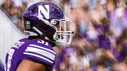 September 27, 2025, Evanston, IL: A game between Northwestern Football and UCLA at Northwestern Medicine Field at Martin Stadium in Evanston, IL on Saturday, September 27, 2025. (Photo by Ryan Kuttler/Northwestern Athletics)