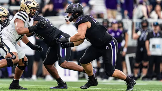 October 18, 2025, Evanston, IL: A game between Northwestern Football and Purdue at Northwestern Medicine Field at Martin Stadium in Evanston, IL on Saturday, October 18, 2025. (Photo by Ryan Kuttler/Northwestern Athletics)