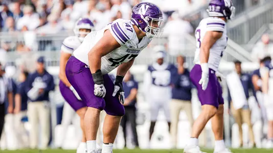 October 11, 2025, University Park, PA: A game between Northwestern Football and Penn State at Beaver Stadium in University Park, PA on Saturday, October 11, 2025. (Photo by Griffin Quinn/Northwestern Athletics)