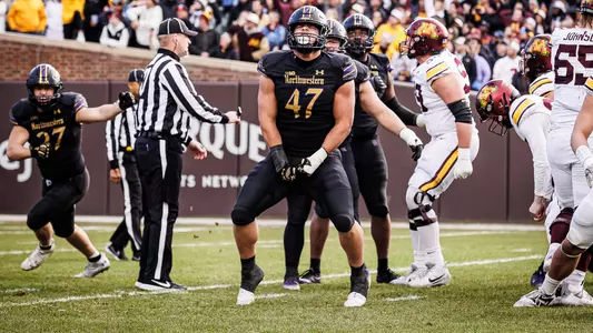 November 22, 2025, Chicago, IL: A game between Northwestern Football and Minnesota at Wrigley Field in Chicago, IL on Saturday, November 22, 2025. (Photo by Griffin Quinn/Northwestern Athletics)