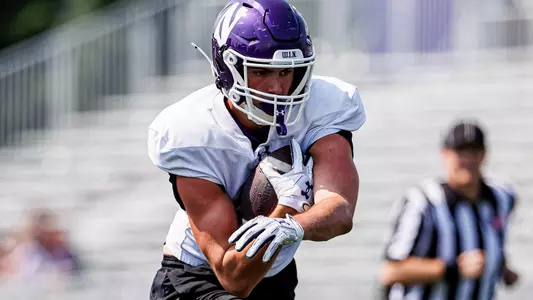 August 2, 2025, Evanston, IL: Northwestern Football practices at Northwestern Medicine Field at Martin Stadium in Evanston, IL on Saturday, August 2, 2025. (Photo by Griffin Quinn/Northwestern Athletics)