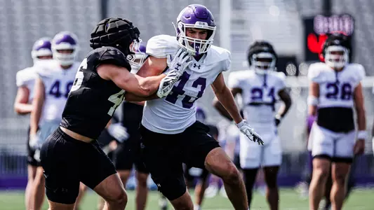 August 2, 2025, Evanston, IL: Northwestern Football practices at Northwestern Medicine Field at Martin Stadium in Evanston, IL on Saturday, August 2, 2025. (Photo by Griffin Quinn/Northwestern Athletics)