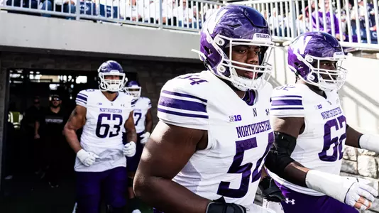October 11, 2025, State College, PA: A game between Northwestern Football and Penn State at Beaver Stadium in State College, PA on Saturday, October 11, 2025. (Photo by Ryan Kuttler/Northwestern Athletics)