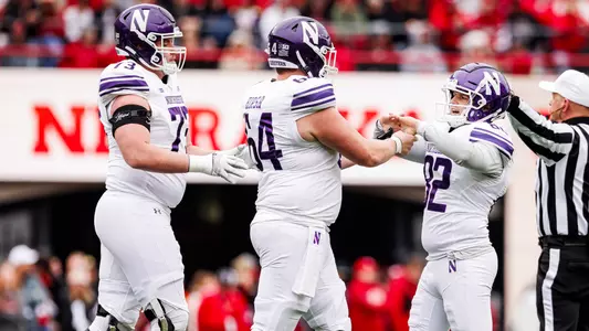October 25, 2025, Lincoln, NE: A game between Northwestern Football and Nebraska at Memorial Stadium in Lincoln, NE on Saturday, October 25, 2025. (Photo by Griffin Quinn/Northwestern Athletics)