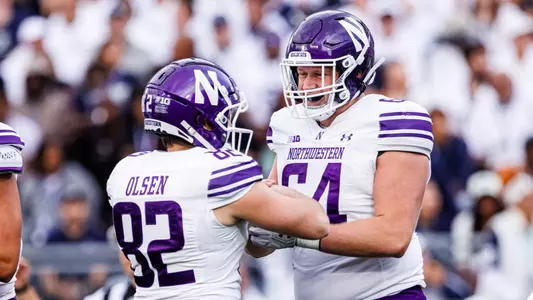 October 11, 2025, University Park, PA: A game between Northwestern Football and Penn State at Beaver Stadium in University Park, PA on Saturday, October 11, 2025. (Photo by Griffin Quinn/Northwestern Athletics)