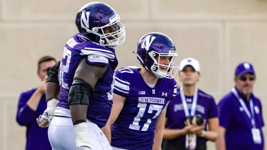 October 4, 2025, Evanston, IL: A game between Northwestern Football and Louisiana Monroe at Northwestern Medicine Field at Martin Stadium in Evanston, IL on Saturday, October 4, 2025. (Photo by Ryan Kuttler/Northwestern Athletics)